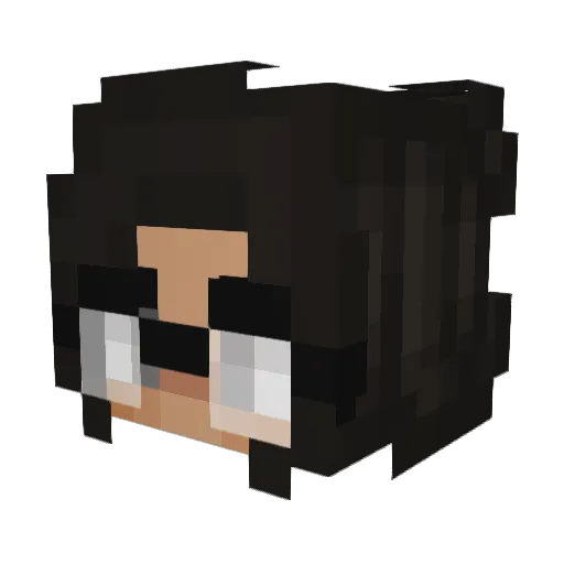 jackyvevo Minecraft avatar head, 3D render