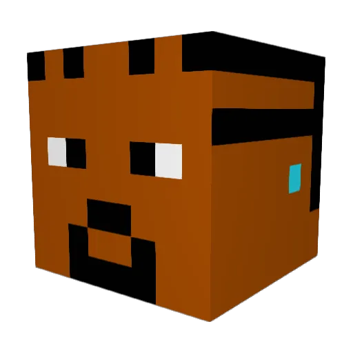 jackywm11 Minecraft avatar head, 3D render
