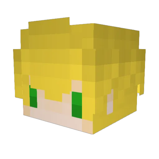 jackyyung Minecraft avatar head, 3D render