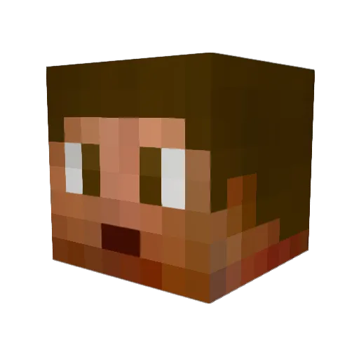 jacl38 Minecraft avatar head, 3D render
