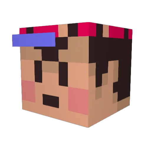 jacobliam Minecraft avatar head, 3D render