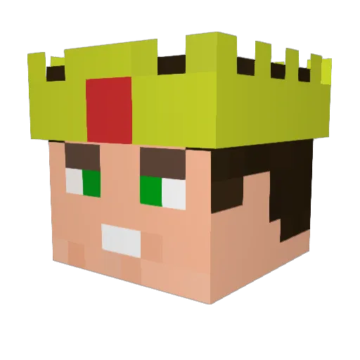 jacobplumb Minecraft avatar head, 3D render