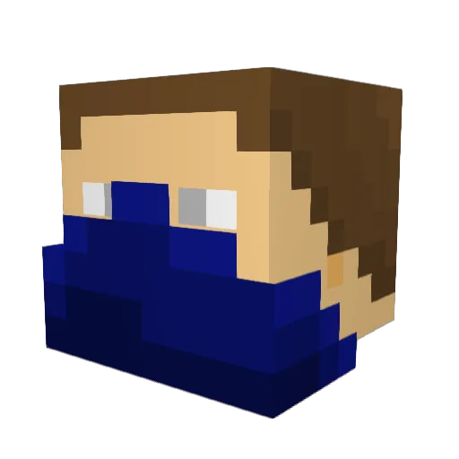 jacobsluck Minecraft avatar head, 3D render
