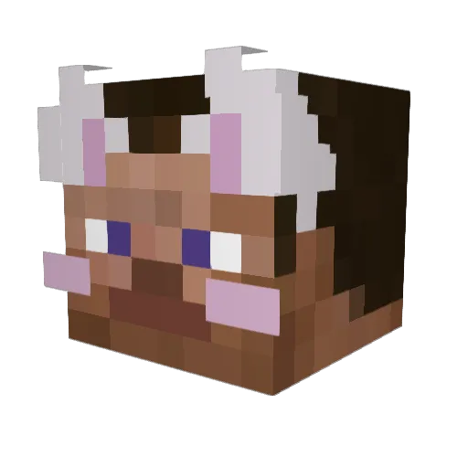 jacobthebottom Minecraft avatar head, 3D render