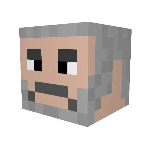 jacojacob Minecraft avatar head, 3D render