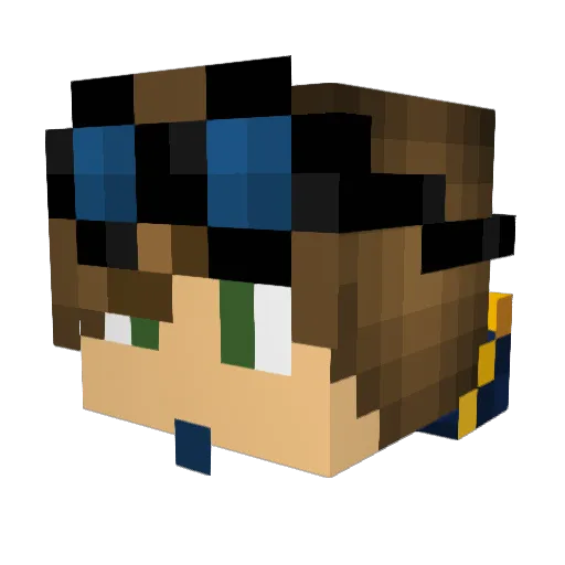 jacopapo Minecraft avatar head, 3D render