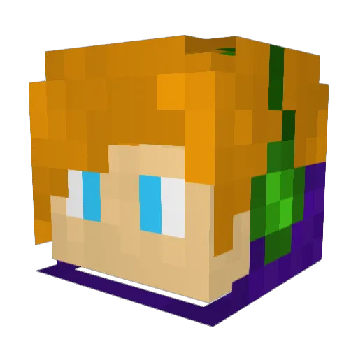 jacrom Minecraft avatar head, 3D render
