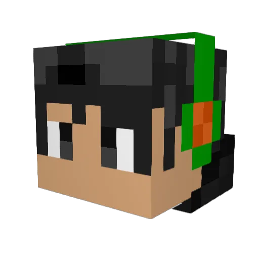 jacspa Minecraft avatar head, 3D render
