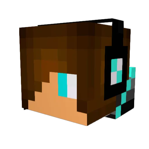jactomic Minecraft avatar head, 3D render