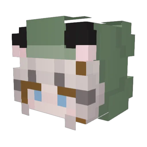 jacty9 Minecraft avatar head, 3D render