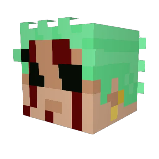 jacuhhhhh Minecraft avatar head, 3D render