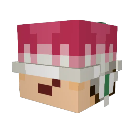 jacup Minecraft avatar head, 3D render