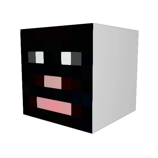 jacuuzia Minecraft avatar head, 3D render