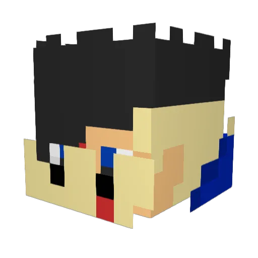jad222 Minecraft avatar head, 3D render