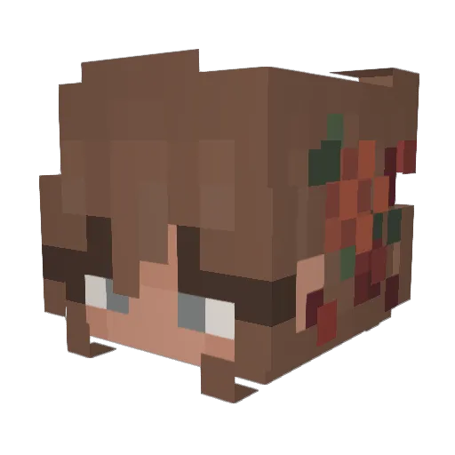 jadaisunicorn Minecraft avatar head, 3D render