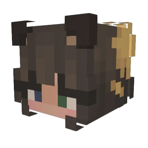 jadamina Minecraft avatar head, 3D render