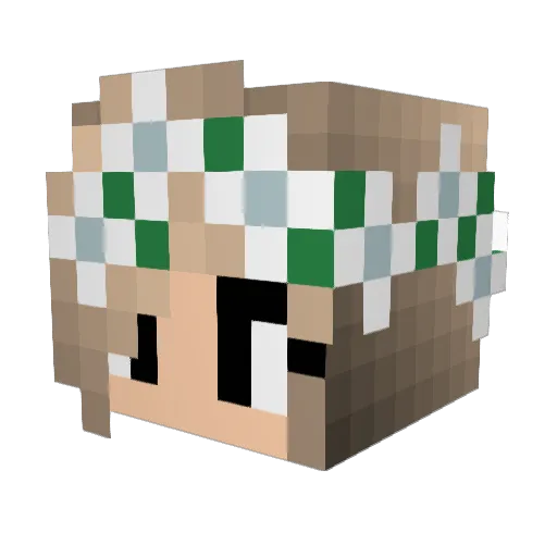 jade123ajk Minecraft avatar head, 3D render