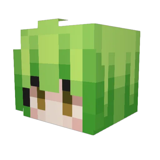 jadeacei Minecraft avatar head, 3D render