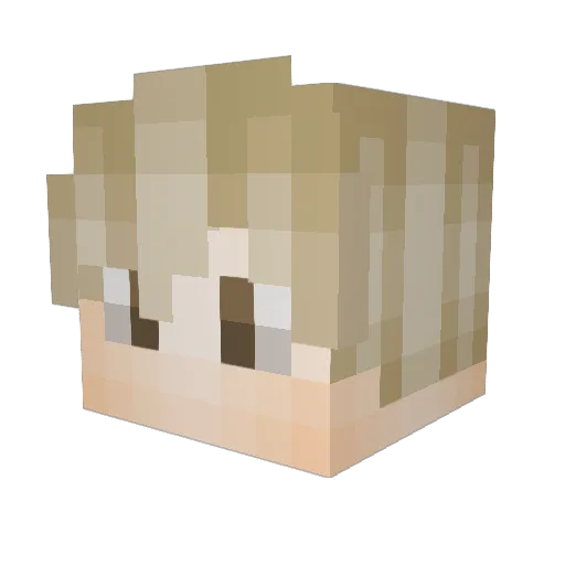 jadebade Minecraft avatar head, 3D render