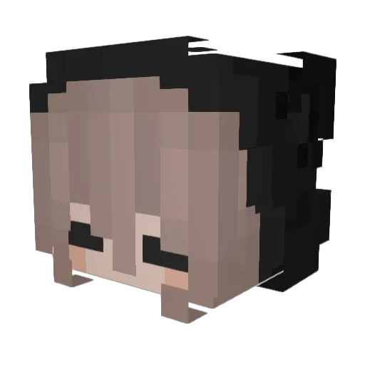 jadebean_ Minecraft avatar head, 3D render