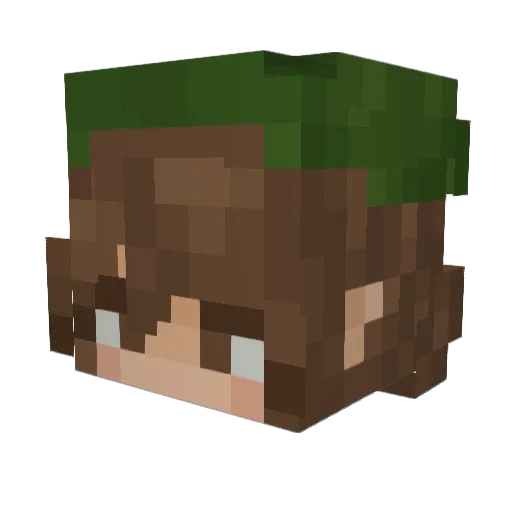 jadechirp Minecraft avatar head, 3D render