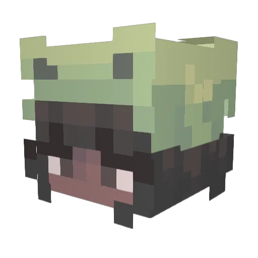 jadegreenrock Minecraft avatar head, 3D render