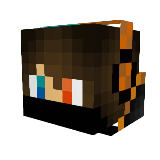 jademine Minecraft avatar head, 3D render