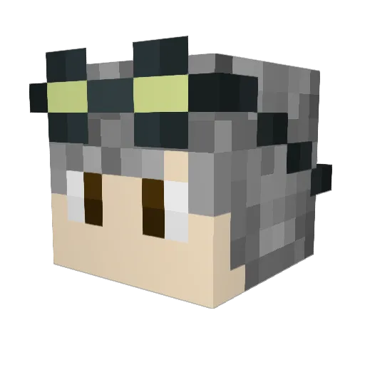 jadenncat Minecraft avatar head, 3D render