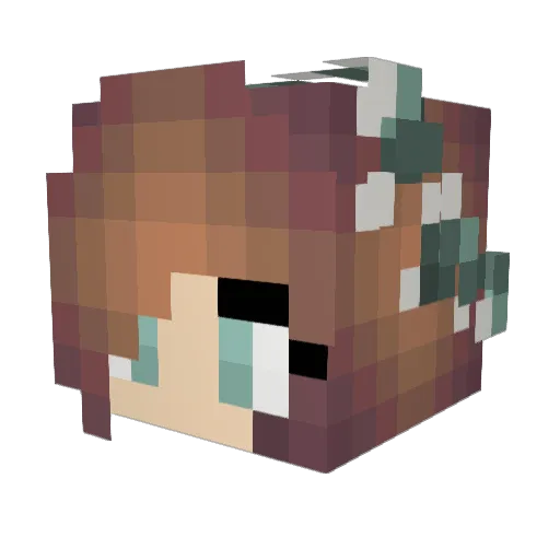 jadesse Minecraft avatar head, 3D render
