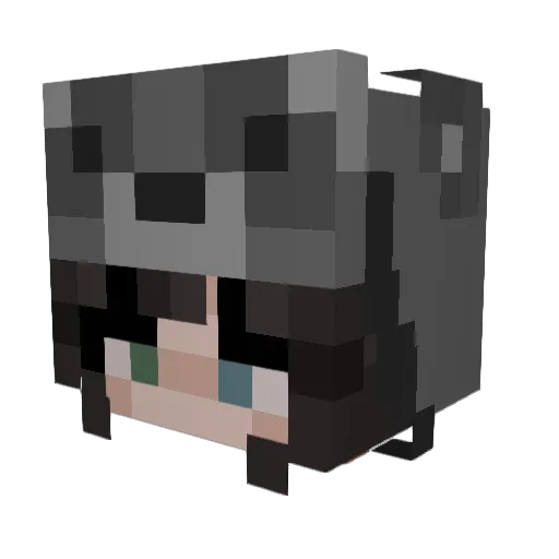 jadetrashpanda Minecraft avatar head, 3D render