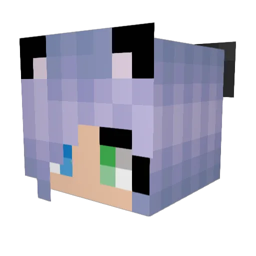 jadezu Minecraft avatar head, 3D render