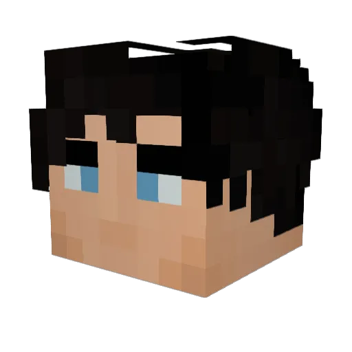 jadikun Minecraft avatar head, 3D render