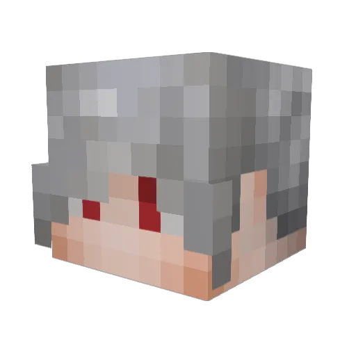 jadu_u Minecraft avatar head, 3D render