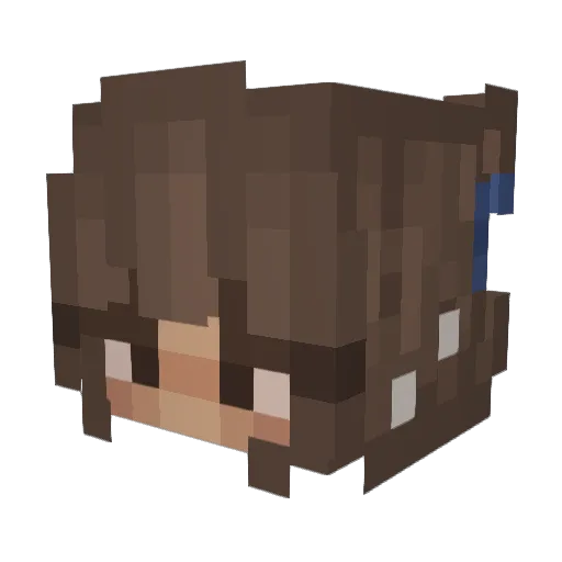 jadziuh Minecraft avatar head, 3D render