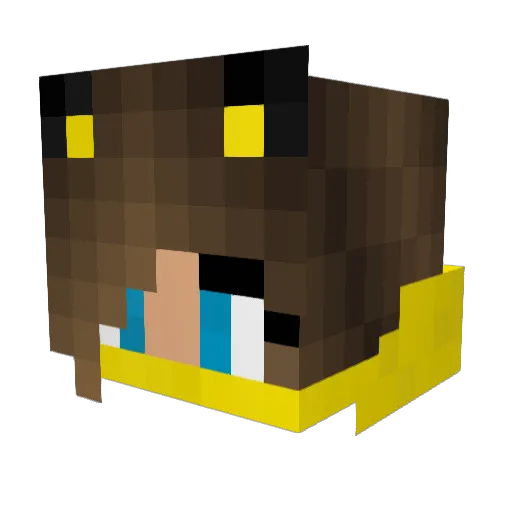 jaejanine Minecraft avatar head, 3D render