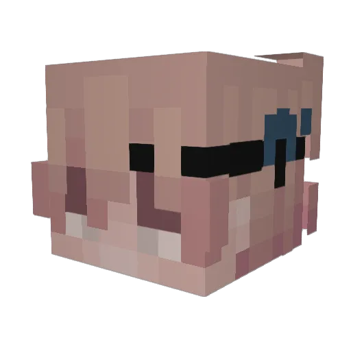 jaeqer Minecraft avatar head, 3D render