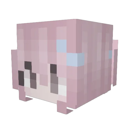 jaeuh Minecraft avatar head, 3D render