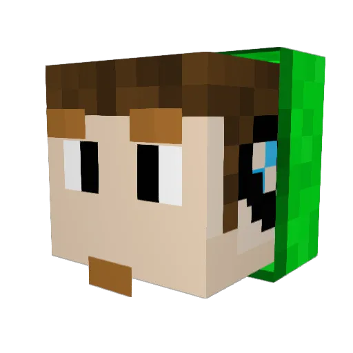 jafarley Minecraft avatar head, 3D render