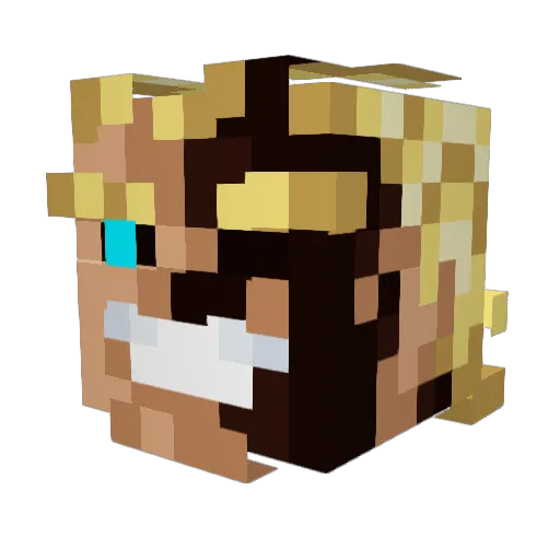 jafee Minecraft avatar head, 3D render