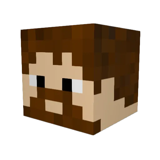 jaffajedi Minecraft avatar head, 3D render