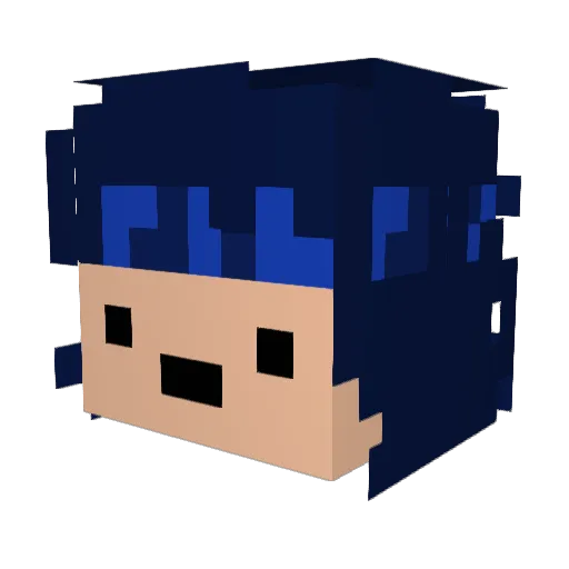 jaffe01 Minecraft avatar head, 3D render