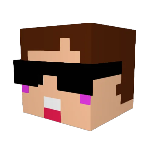 jagamero Minecraft avatar head, 3D render