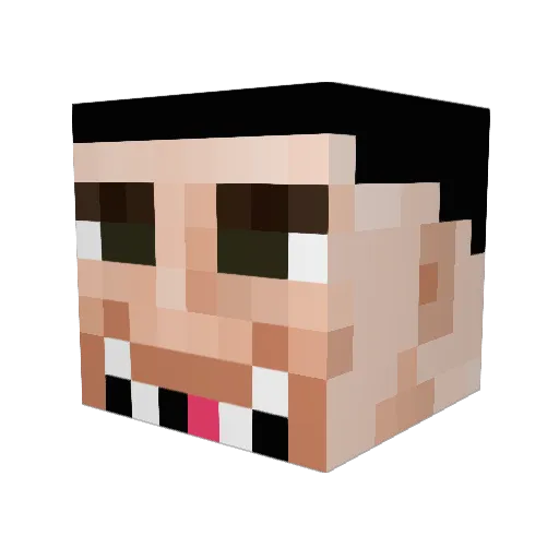jaguarul Minecraft avatar head, 3D render