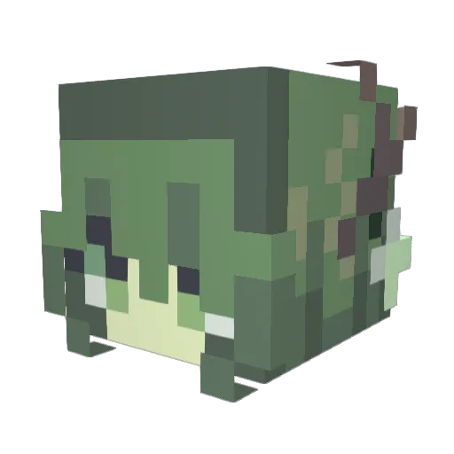 jahnchew Minecraft avatar head, 3D render