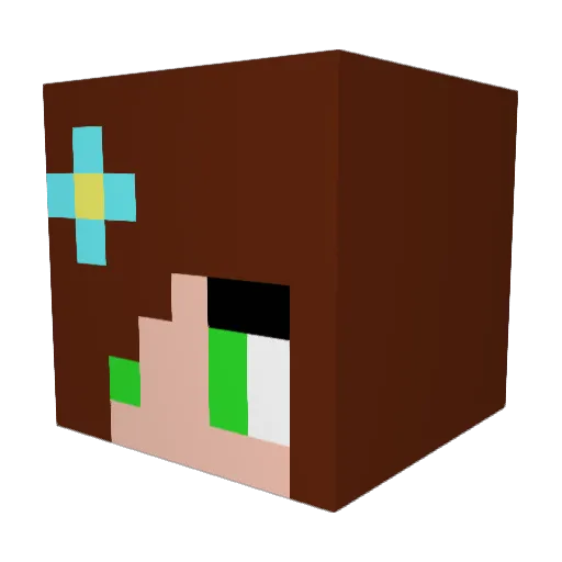 jahurtt Minecraft avatar head, 3D render