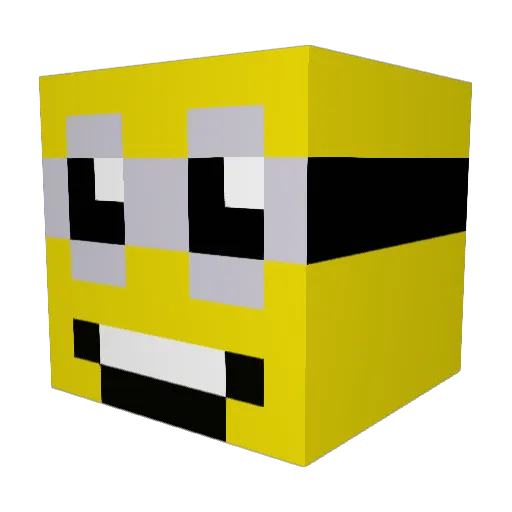 jahxing Minecraft avatar head, 3D render