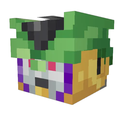 jai2go Minecraft avatar head, 3D render
