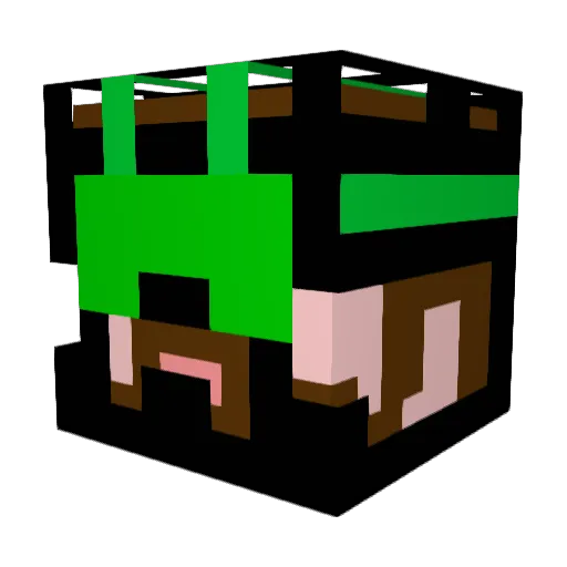 jailor Minecraft avatar head, 3D render