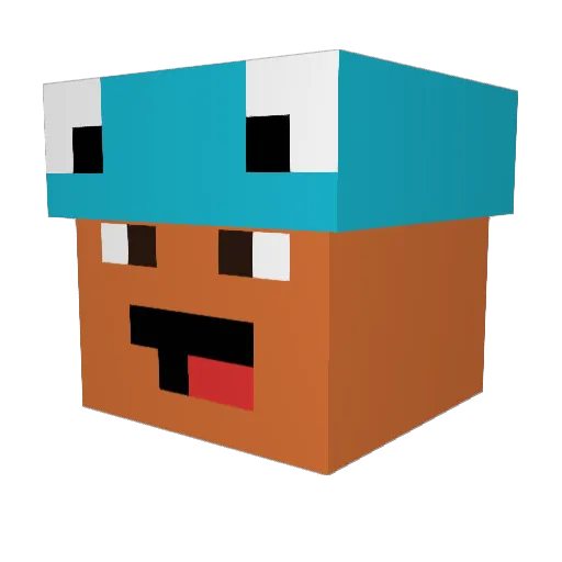 jaimecookies Minecraft avatar head, 3D render