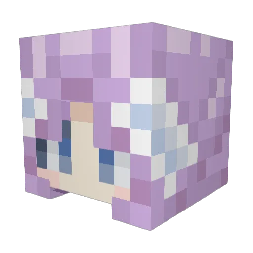 jainanly Minecraft avatar head, 3D render